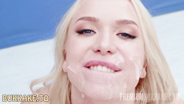 Premium Bukkake - Sexy Slutty Blondie Vera Jarw Gets Some Cum on her Face