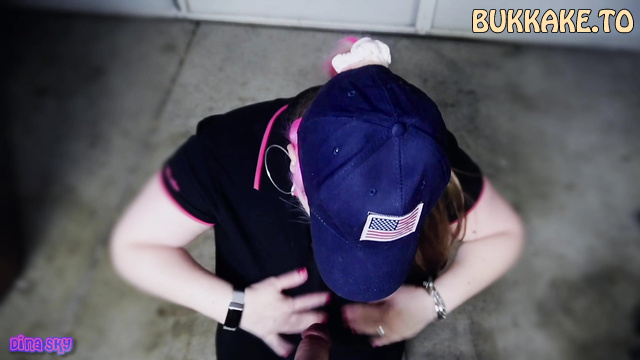 Fetish Dina - Chubby Blonde Pizza Delivery Girl Dildo BlowJob Action