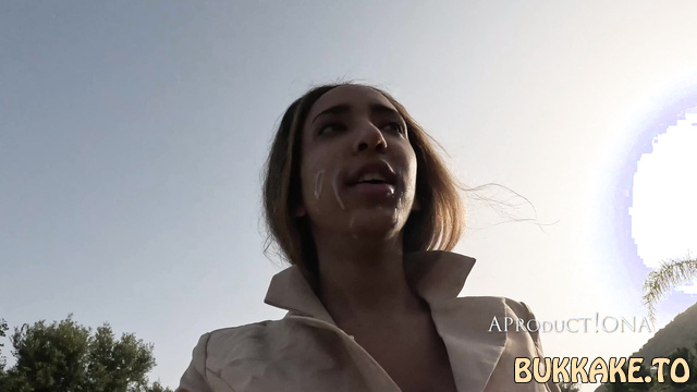 Aproductiona - Sexy Slut BlowJob And Walk Outdoors With Facial