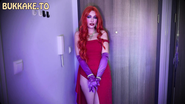 Adria Nite - Sexy Slut Jessica Rabbit Dildo Bukkake Party