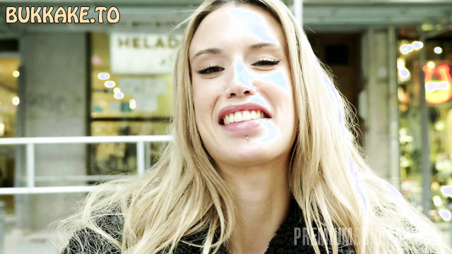 Premium Bukkake - Mellany Lapiedra Swallowing Bottle Of Juicy Cum On Interview