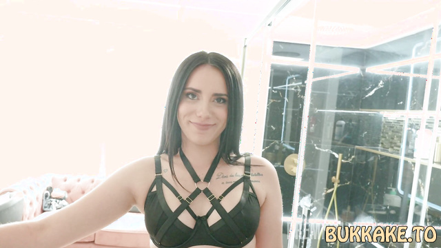 Premium Bukkake - Cum Covered Young Brunette Perla: All Loads Will Swallowed