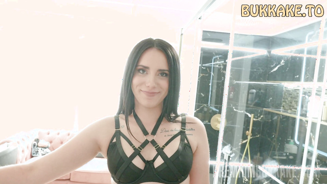 Premium Bukkake - All Eyes on Perla Mouth: Endless Swallowing Sperm Obsession