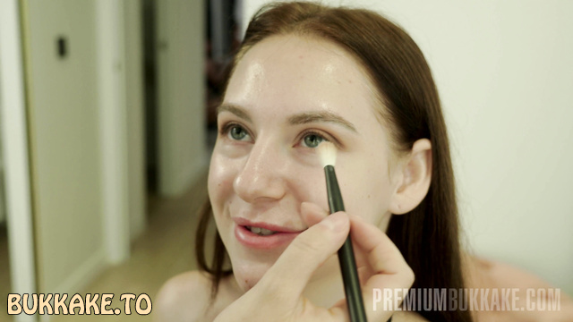 Premiumbukkake - Emma Evans During a Shoot, She's Ready To Swallow Few Fresh Cumshots