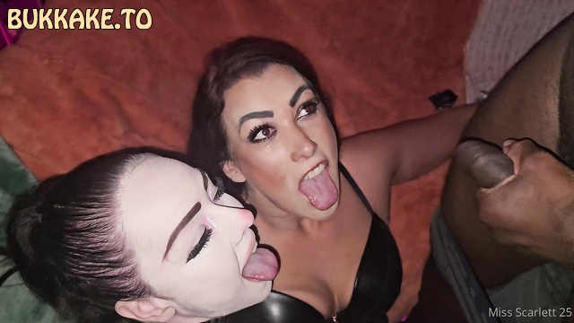 Scarlett Explores A Closed Club Bukkake Session With Her Glamorous Friends