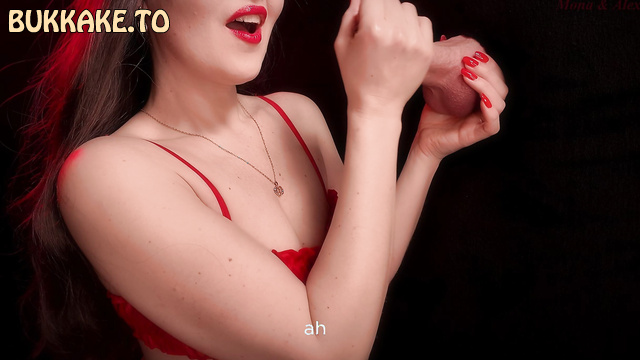Miss Mona And Mystery Gloryhole: Frenulum Teasing With Cum On Tits CEI