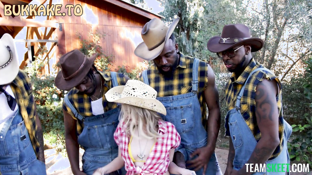 TeamSkeet - Cowgirl Coco Lovelock And Strong Black Guys Gangbang Session On Rodeo