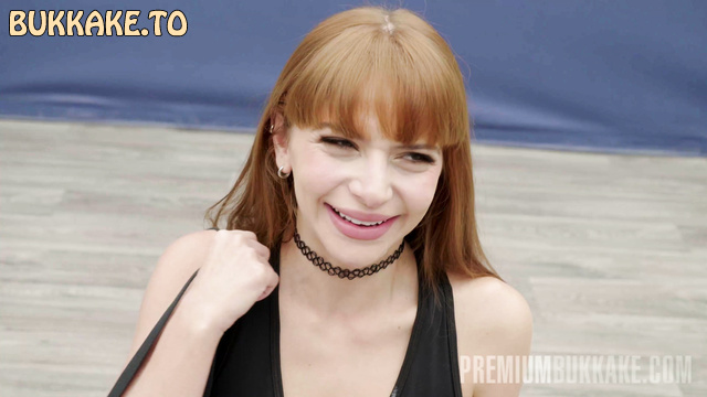 Premiumbukkake - Kinky Cintia Lara Opens Wide Her Pretty Mouth For Six Men's Heavy Cumshots